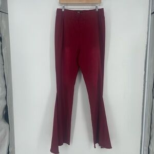 Lucky & Blessed L&B Maroon High Rise Ultra Flare Bell Bottom Pants sz XL Western